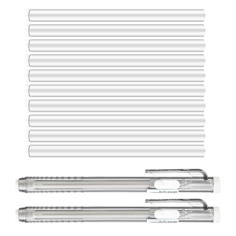 Retractable Eraser Pen Click - 12 borradores en forma bolígrafo, borradores