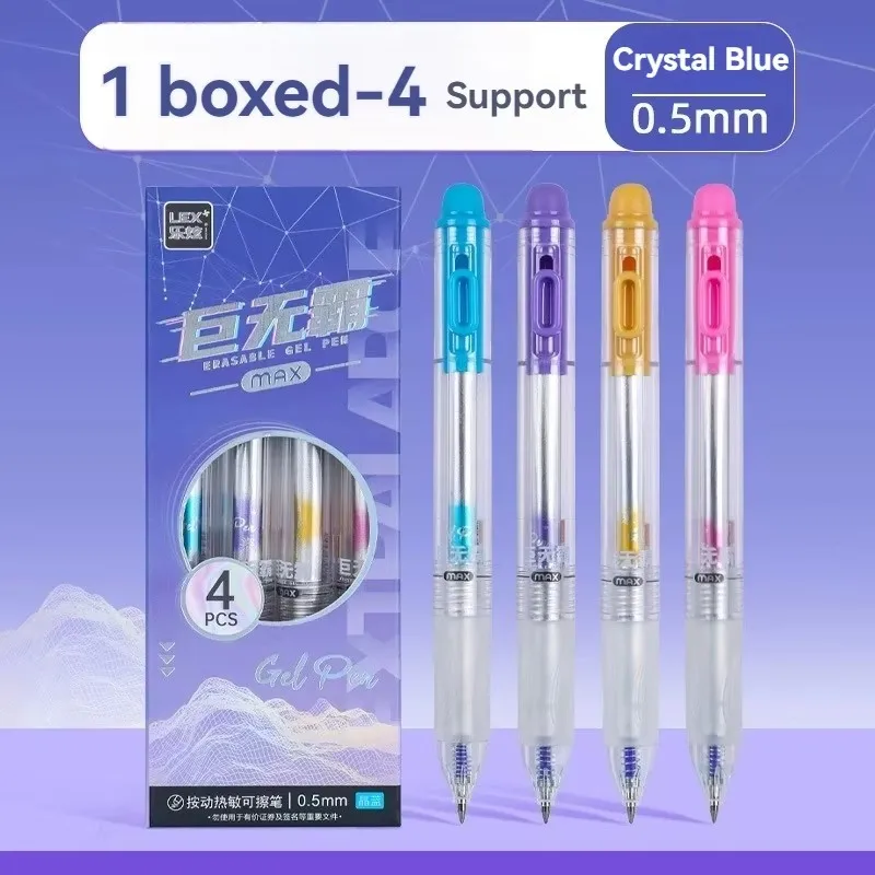 Retractable Eraser Pen Click - Paquete de 4 bolígrafos de gel