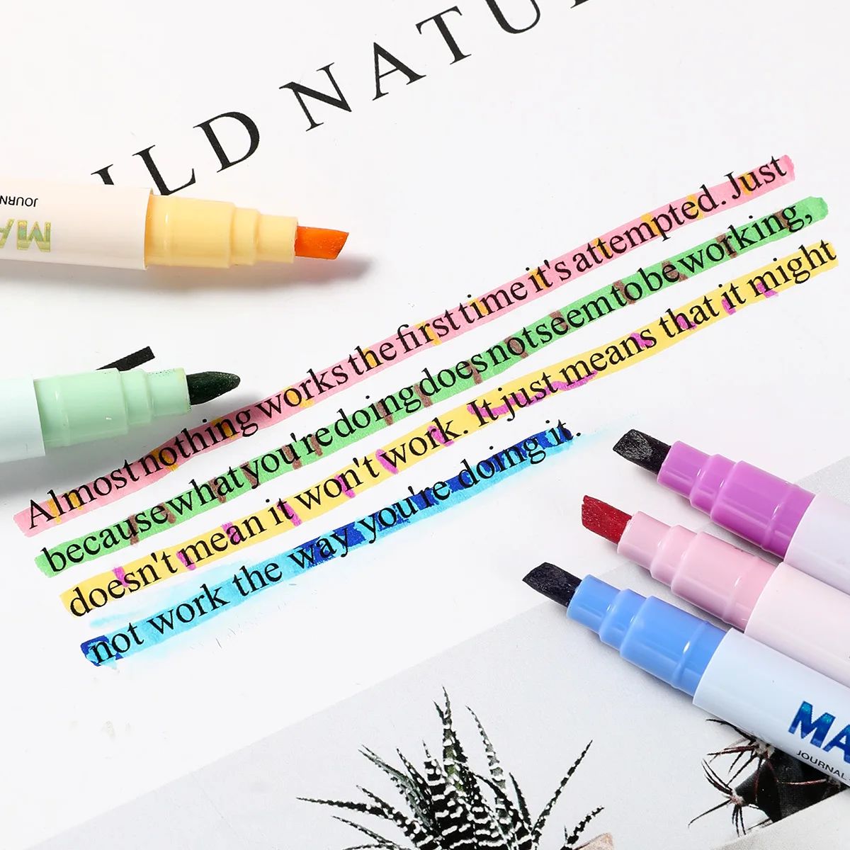 Juego de rotuladores resaltado - Pastel Highlighter Set Double Ended reseña y precio