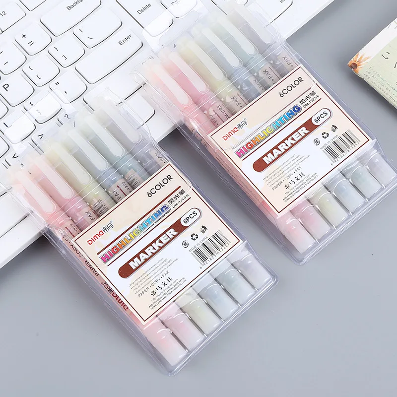 Juego de 6 colores de doble ca - Pastel Highlighter Set Double Ended reseña y precio