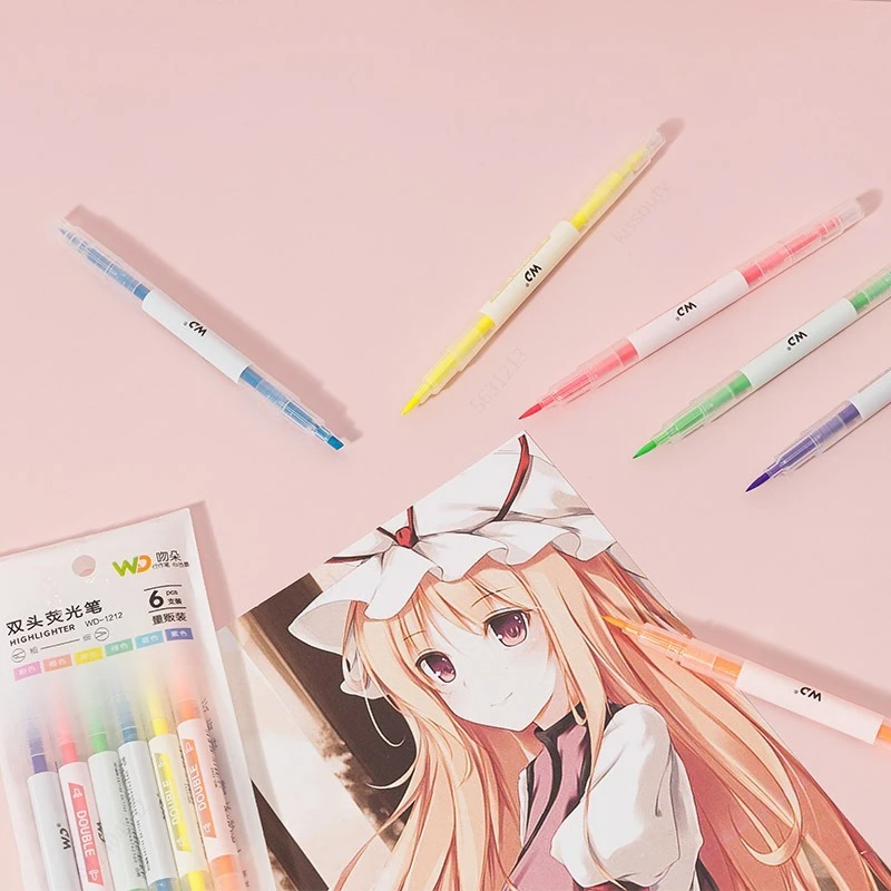 Juego de 6 colores de doble ca - Pastel Highlighter Set Double Ended reseña y precio