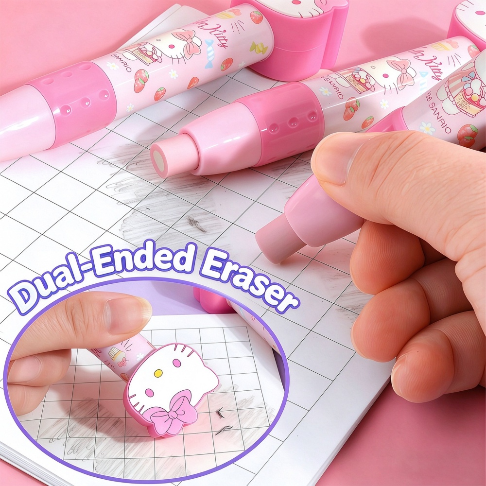 Borrador retráctil con forma d - Retractable Eraser Pen Click reseña y precio