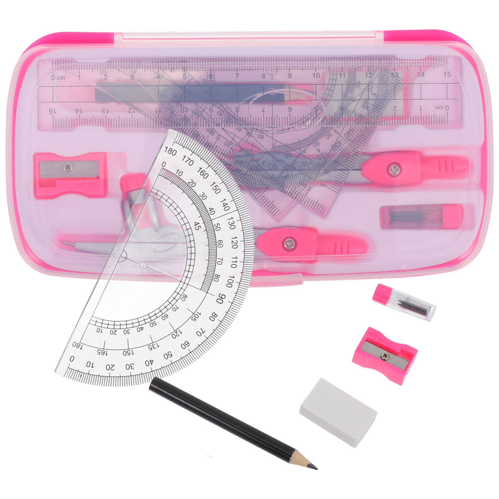 1. Juego de compás, transporta - Math Geometry Set With Compass reseña y precio