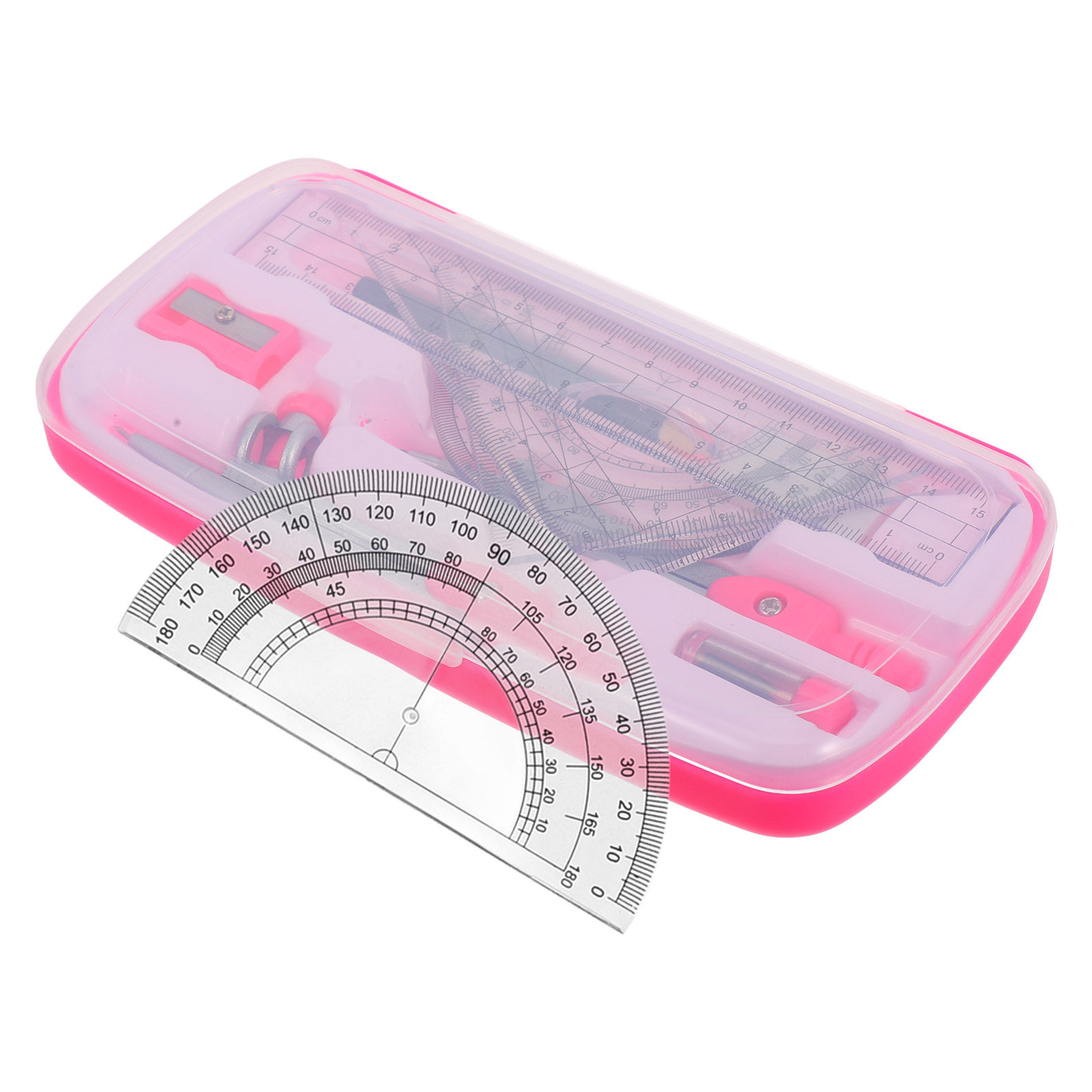 1. Juego de compás, transporta - Math Geometry Set With Compass reseña y precio
