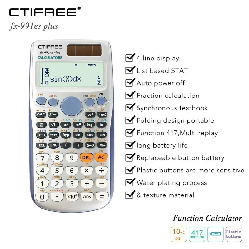 Calculadoras científicas con p - Scientific Calculator For Secondary School reseña y precio