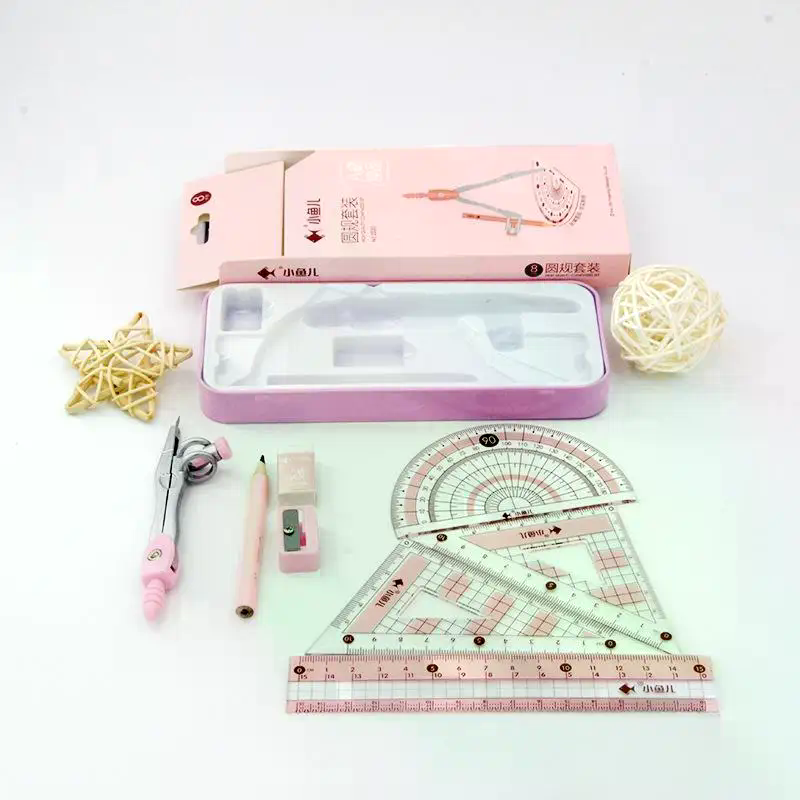 Juego de 8 piezas de material  - Math Geometry Set With Compass reseña y precio